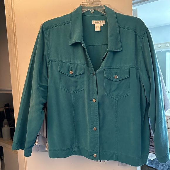 Cold Water creek teal jacket. Worn once or twice - Picture 1 of 5